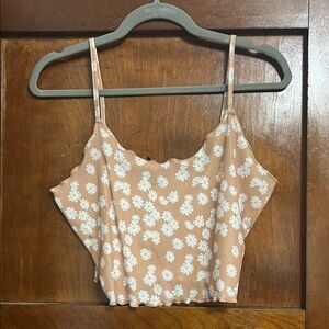 Floral Tan Women's Top